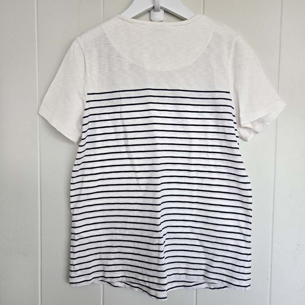 Joules Bee Design Embroidered Button Shoulder Top Size 8 - Picture 9 of 15